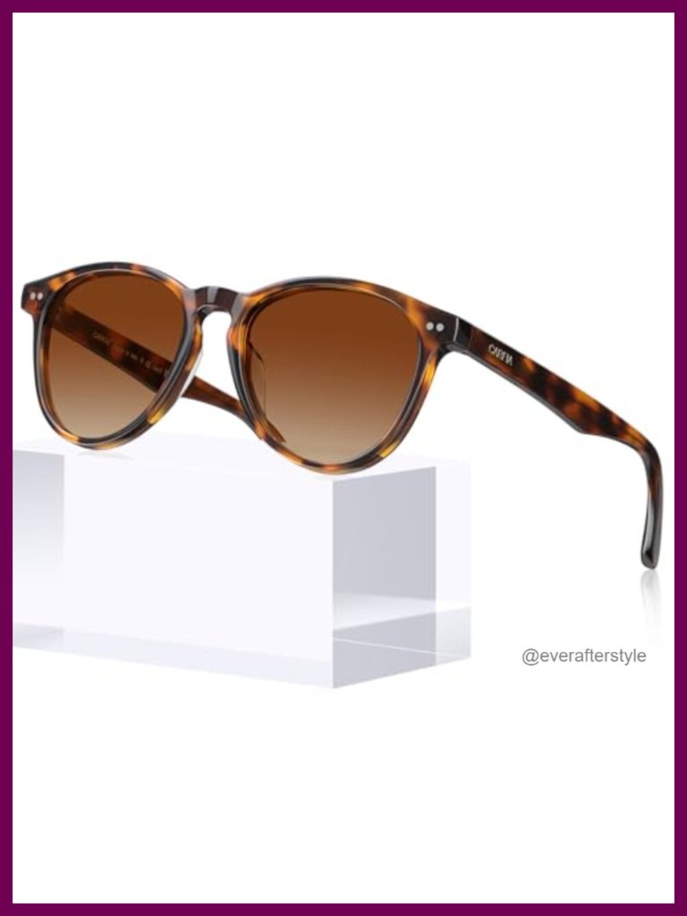 Round Polarized Sunglasses UV400 Anti-Glare Acetate Frame